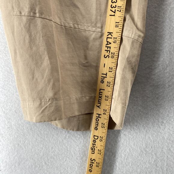 EILEEN FISHER Pants XL Tencel Linen Lantern Ankle Belted Twill Beige NEW - Picture 13 of 15